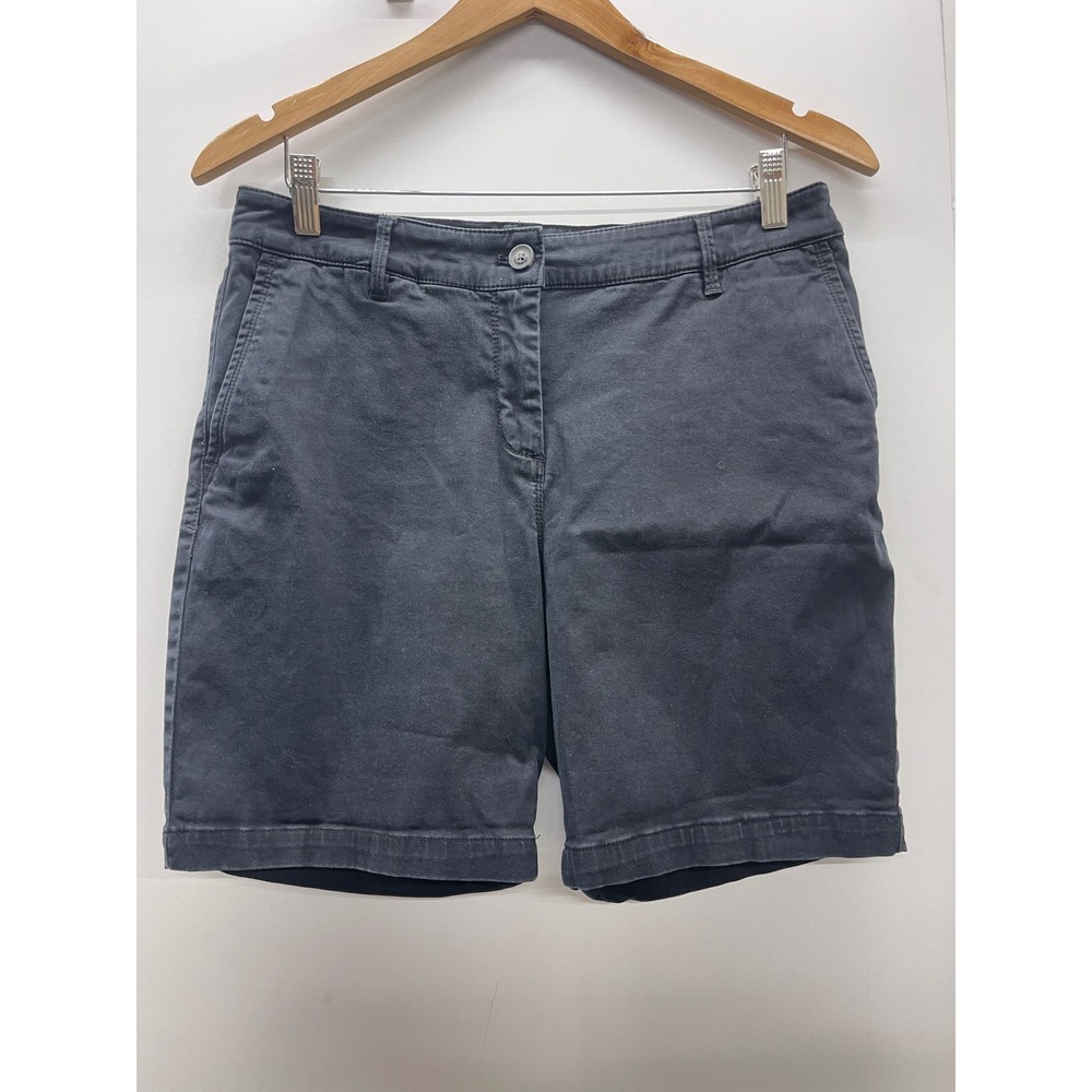 Tommy Bahama Womens Chino Shorts Charcoal Grey Tencel Stretch Size 12